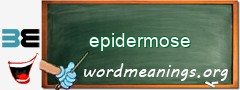 WordMeaning blackboard for epidermose